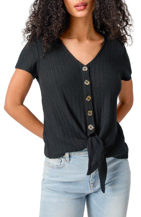 Pointelle Knit V Neck Button Up Crop Cardigan – Sofi Stella Women's &  Children's Boutique