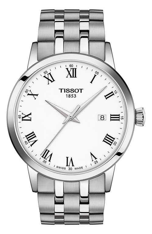 Tissot Classic Dream Bracelet Watch, 42mm in White at Nordstrom