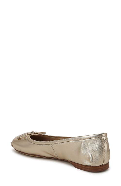 Shop Sam Edelman Zooey Ballet Flat In Gold Leaf