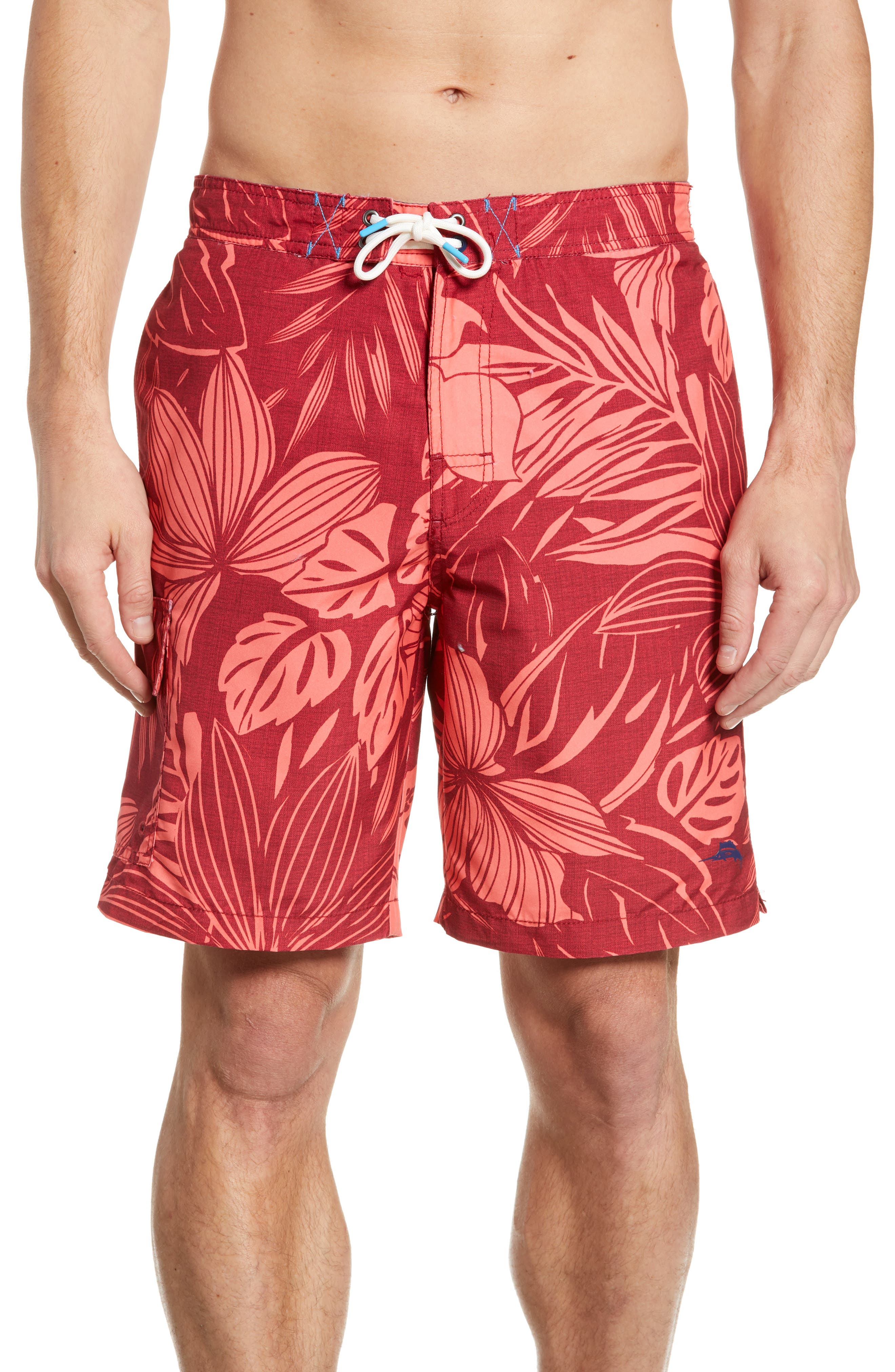 Tommy Bahama Baja Mahana Board Shorts, Red