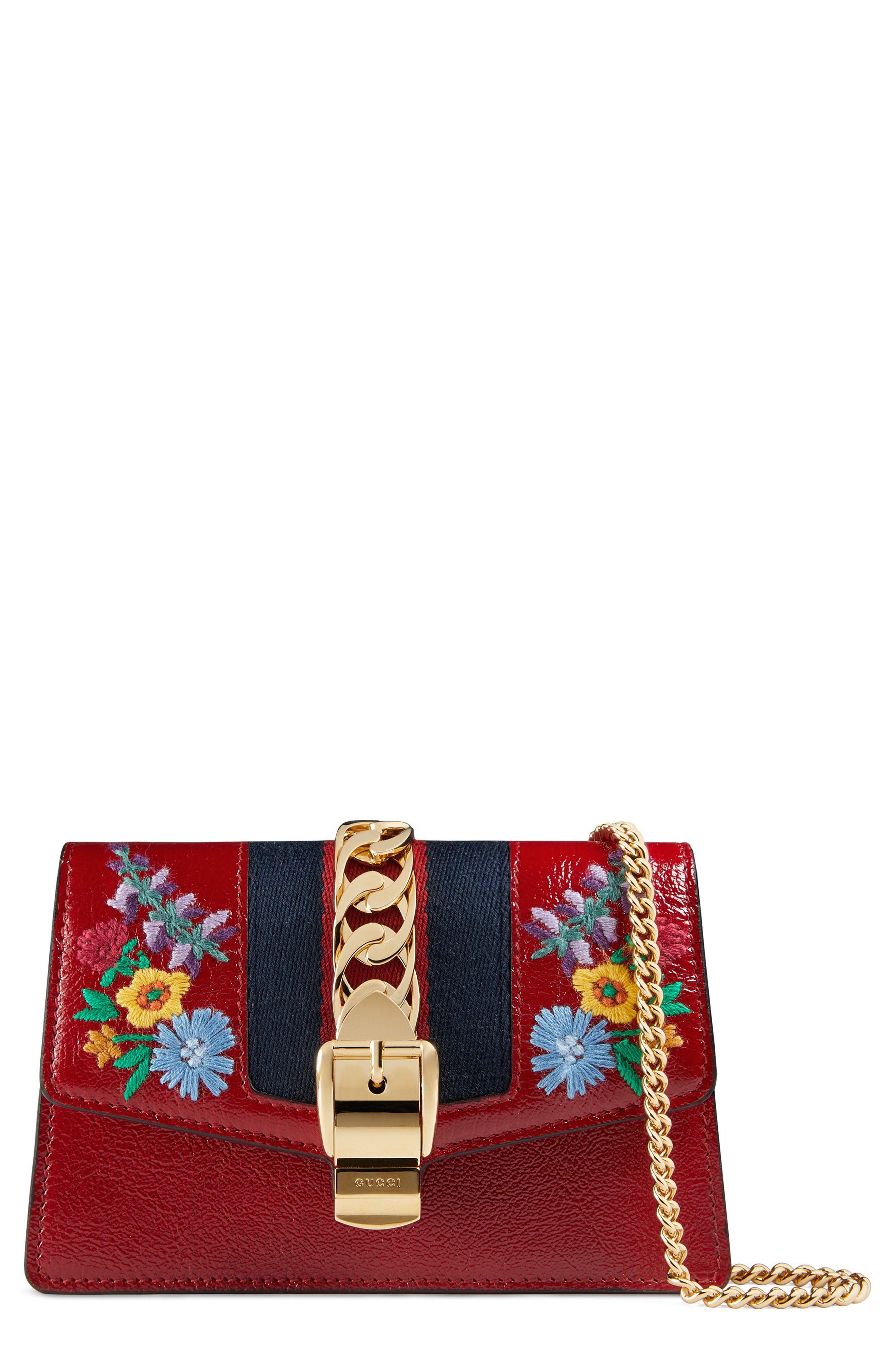 gucci sylvie embroidered
