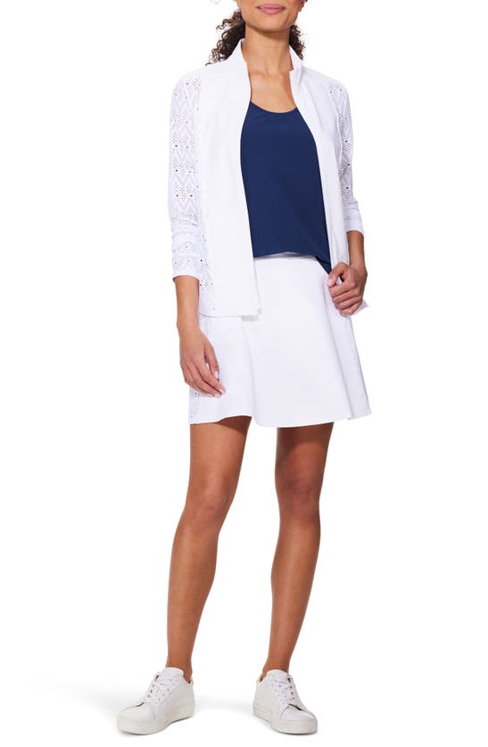 Shop Nz Active By Nic+zoe Active Lace Jacket In Paper White