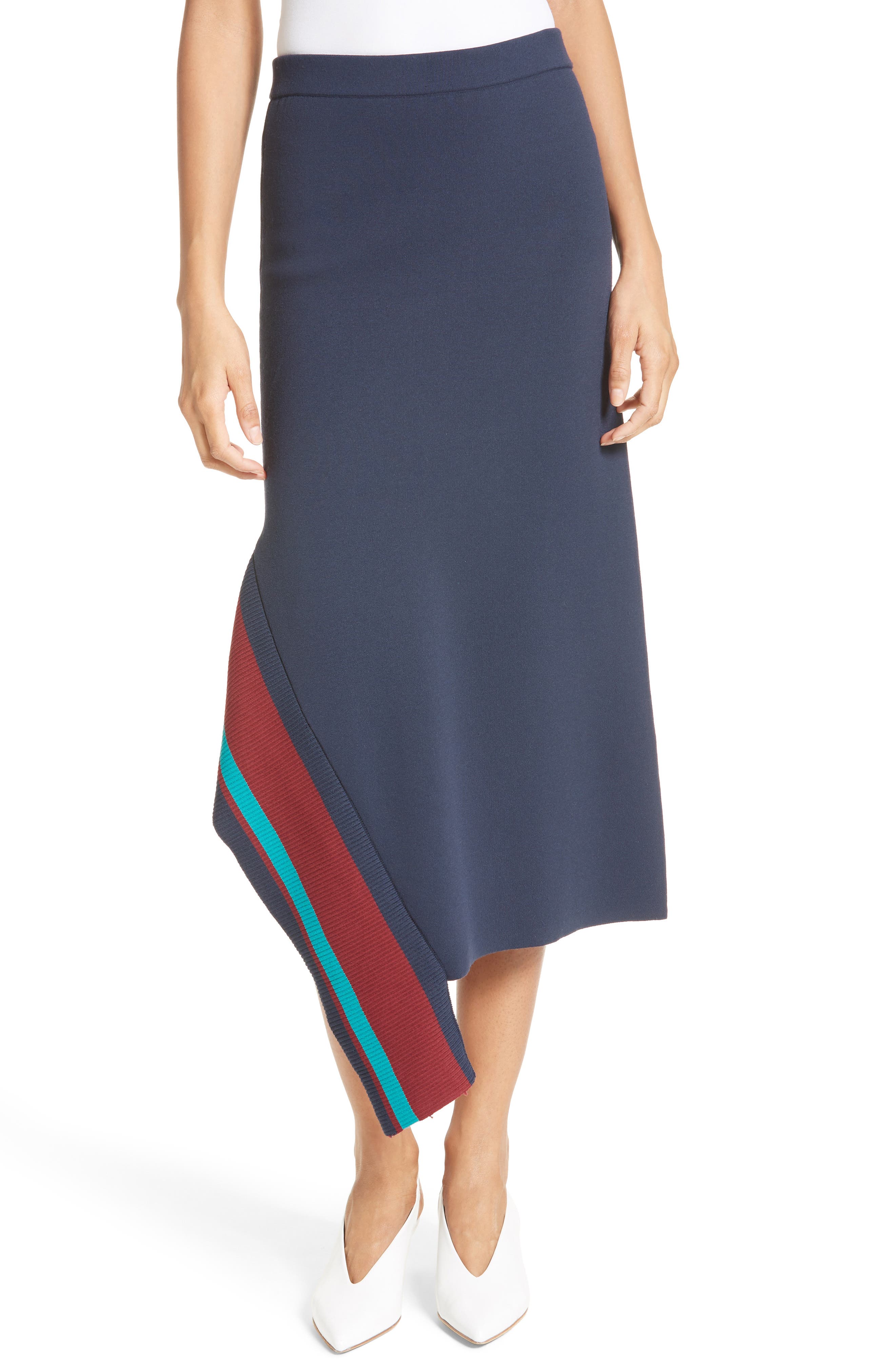 asymmetrical knit skirt