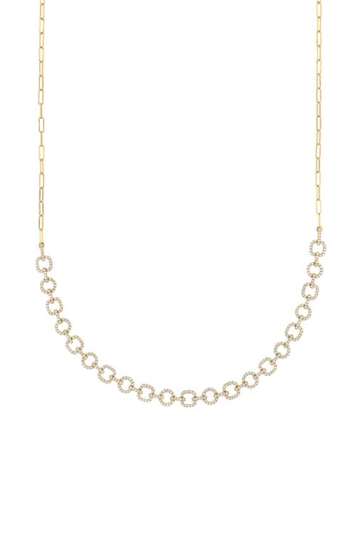 Varda Luxe Diamond Link Necklace in Gold/Diamond