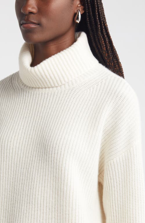 NORDSTROM NORDSTROM WOOL & CASHMERE RIB TURTLENECK SWEATER 