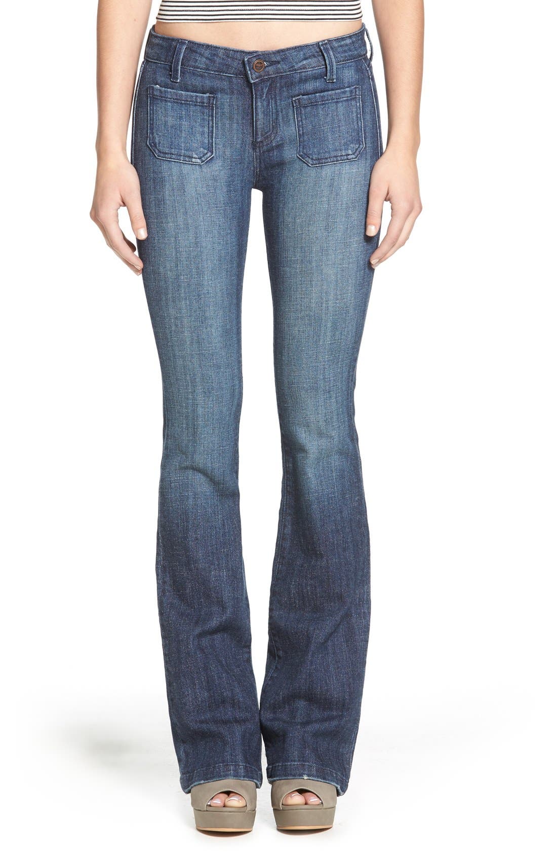 HART Denim Patch Pocket Flare Jeans (Dougherty) Nordstrom