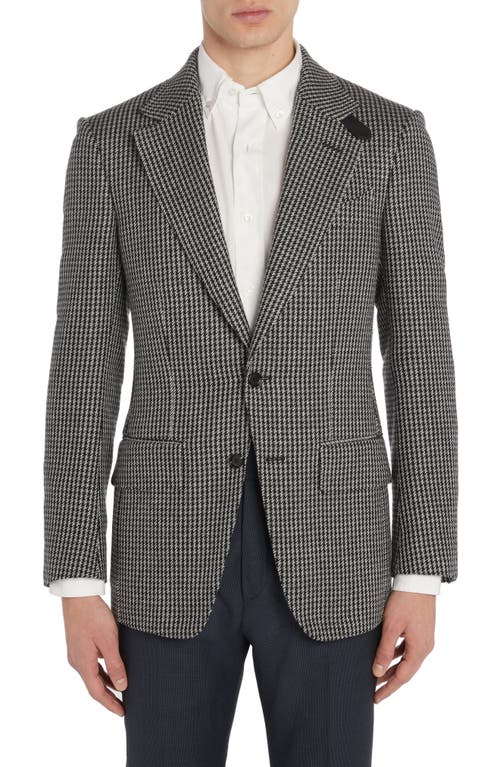 Tom Ford Atticus Houndstooth Wool Blend Sport Coat In Combo Moonlight Grey/black