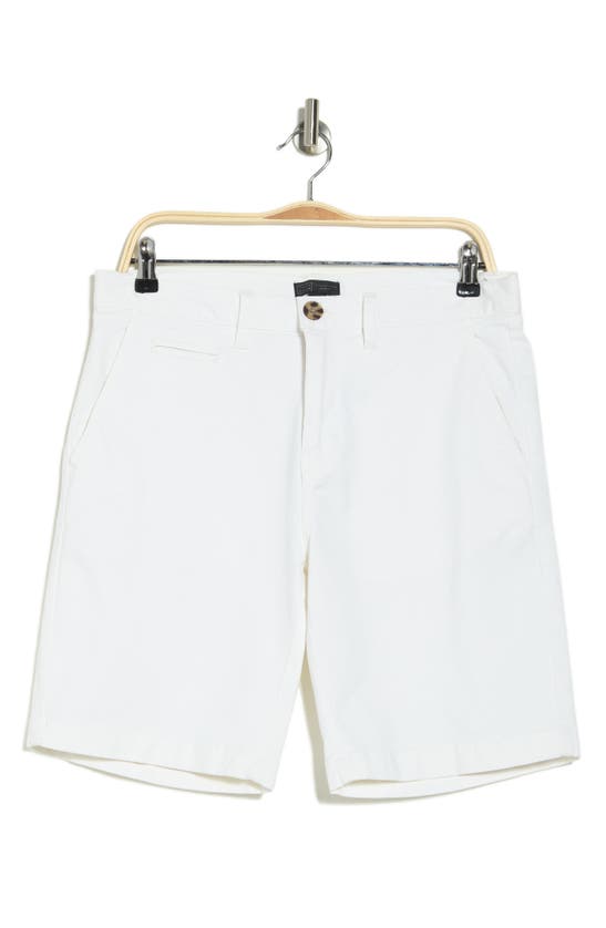 14th & Union Wallin Stretch Twill Chino Shorts In White