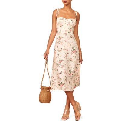 Reformation Saldana Midi Sundress, White
