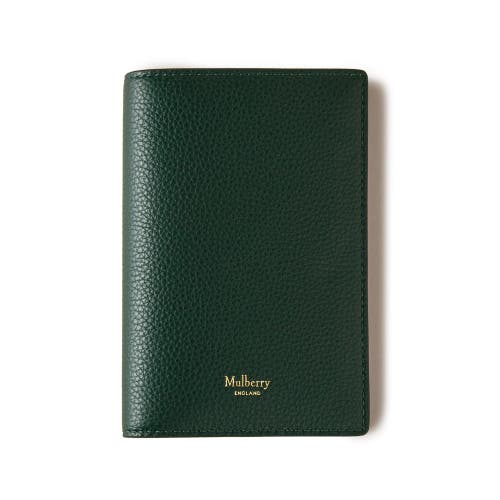 Mulberry Leather Passport Cover In  Green