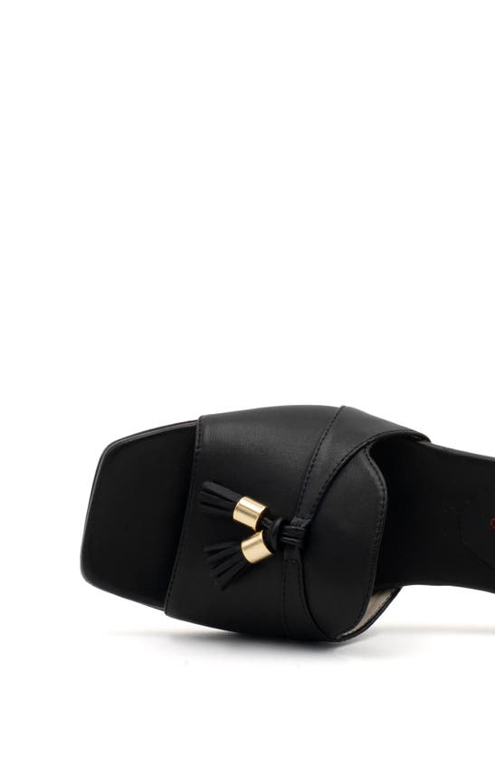 Shop Amalfi By Rangoni Bussola Slide Sandal In Black Parmasoft - Gold Met