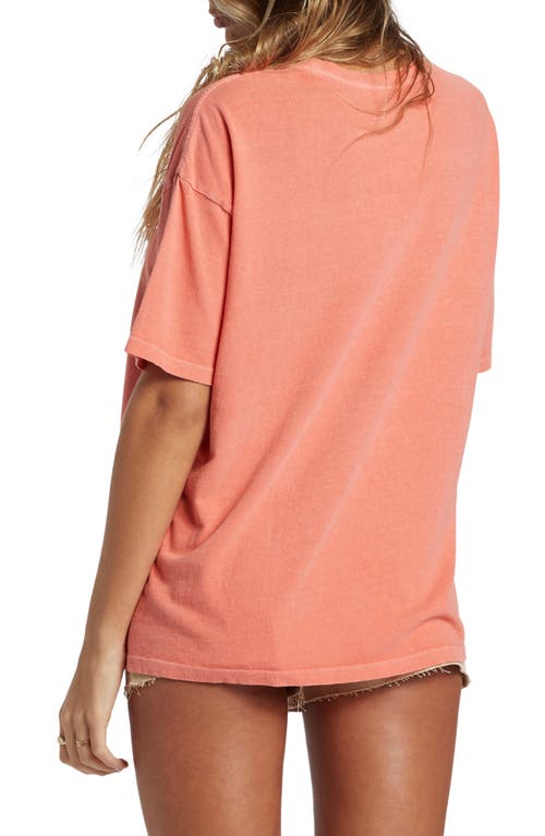 Shop Billabong It's The Season Cotton Graphic T-shirt In Papaya