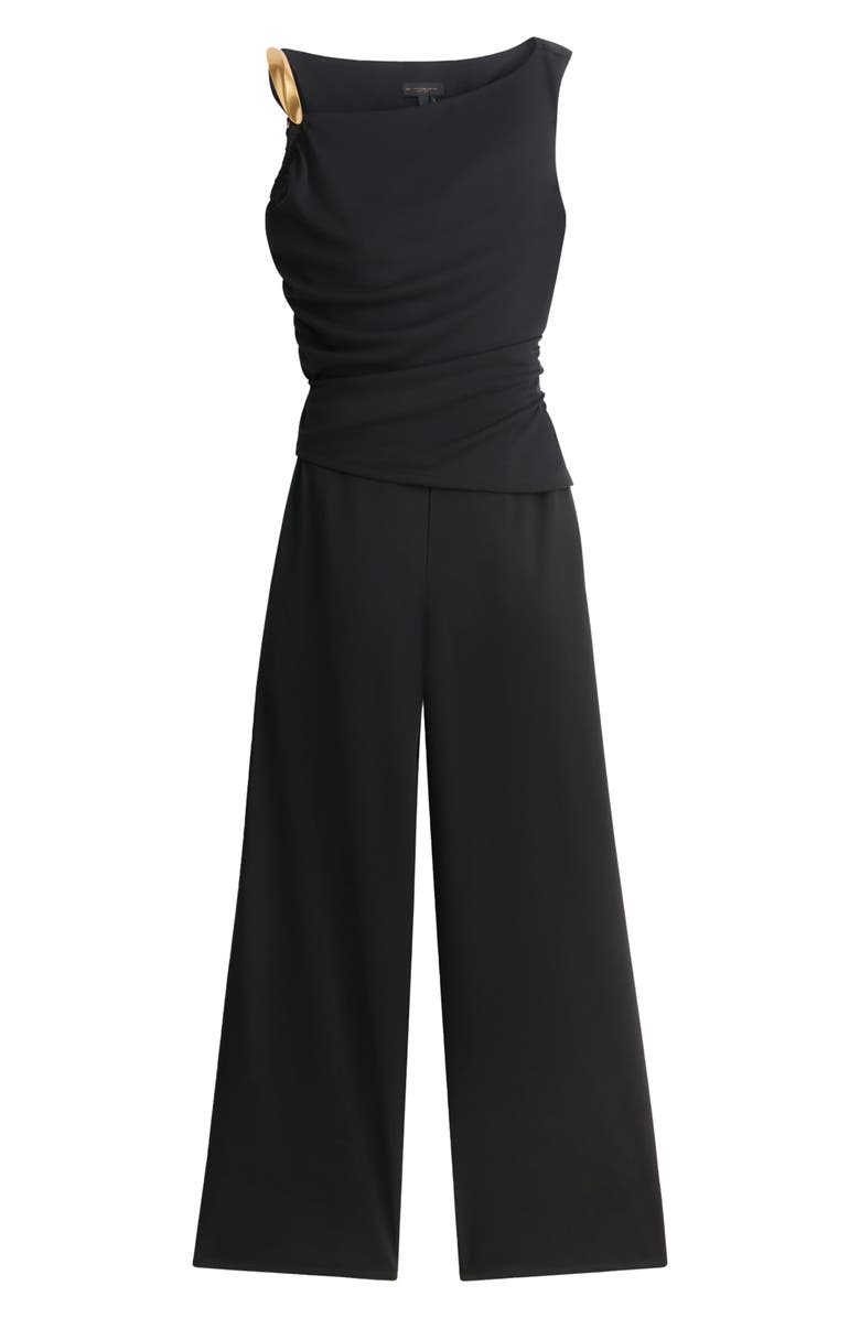 Donna Karan New York Poly Ruched Sleeveless Wide Leg Jumpsuit | Nordstrom