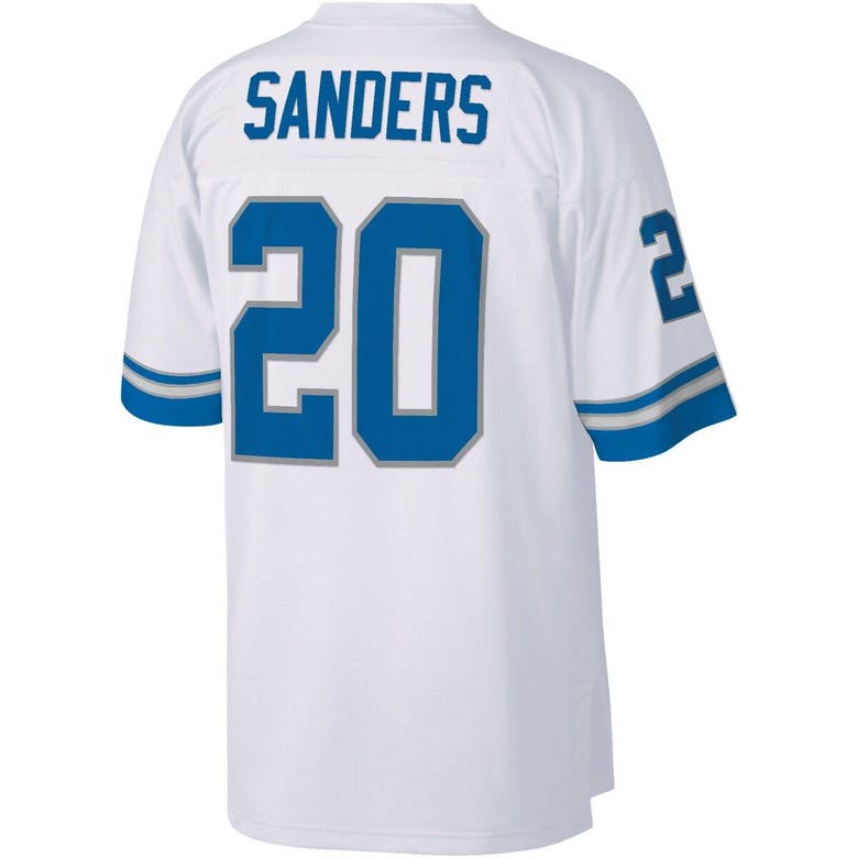 Mitchell & Ness Barry Sanders White Detroit Lions Legacy Replica