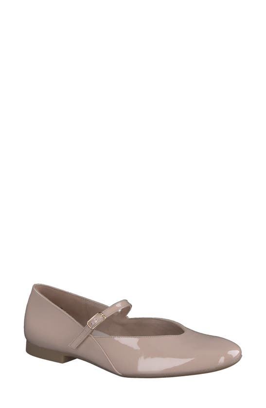 Shop Paul Green Vanna Pointed Toe Mary Jane Flat In Frappe Soft Patent