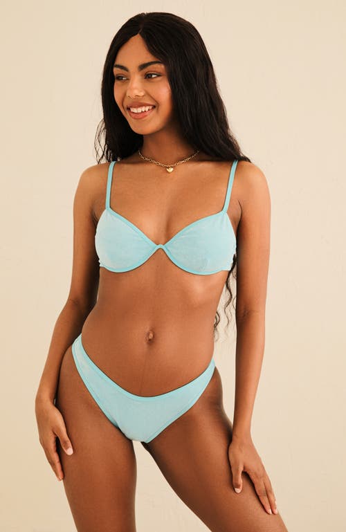 Dippin Daisys Daphne Underwire Bikini Top In Pool Terry