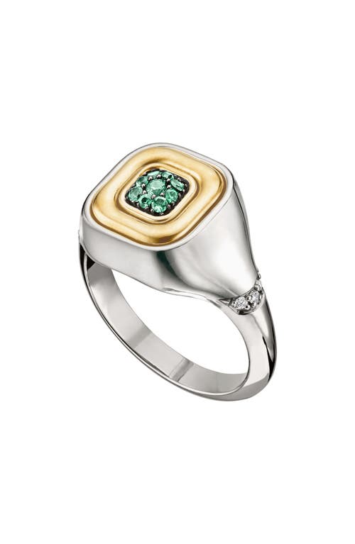 The Signet Flip Ring - Havana in Silver