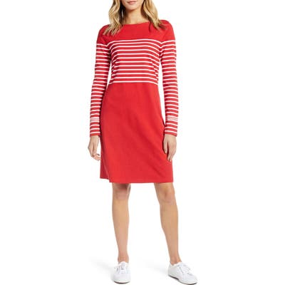 Petite 1901 Long Sleeve Knit Dress, Red