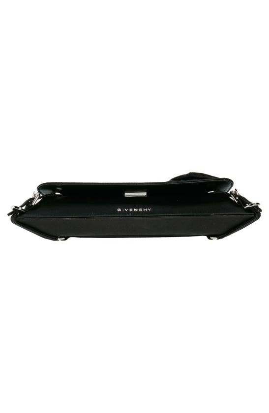 Givenchy Voyou Flower East/west Silk Shoulder Bag In Black