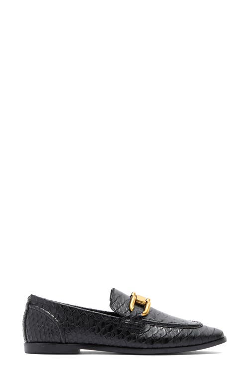 Shop Jeffrey Campbell Leverage Moc Toe Bit Loafer In Black Snake Bronze