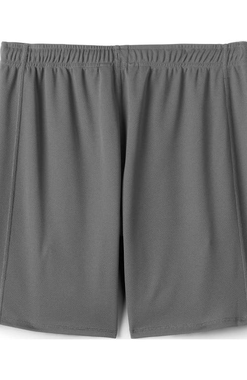 Lands' End School Uniform Mesh Gym Shorts In Stone Gray