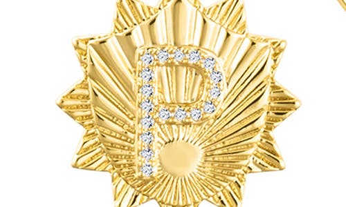 Adornia Initial Cz Pendant Toggle Necklace In Gold-p