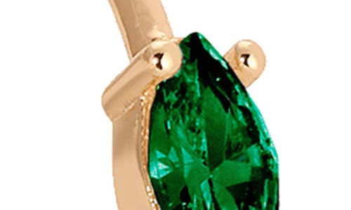 Ettika Triple Marquise Cubic Zirconia Hoop Earrings In Green