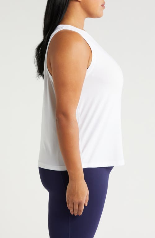 Shop Beyond Yoga Featherweight Rebalance Tank In Cloud White