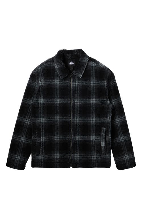 QUIKSILVER QUIKSILVER DECK PLAID FLEECE ZIP JACKET 