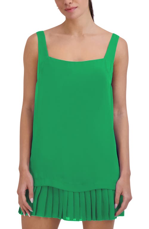 Shop Laundry By Shelli Segal Pleated Minidress In Bright Green