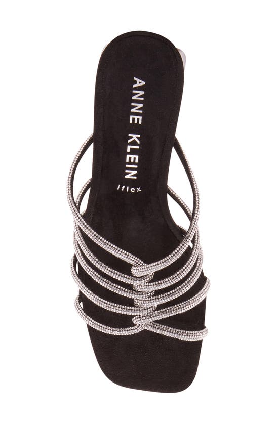 Shop Anne Klein Geena Rhinestone Wedge Sandal In Blck Crystal