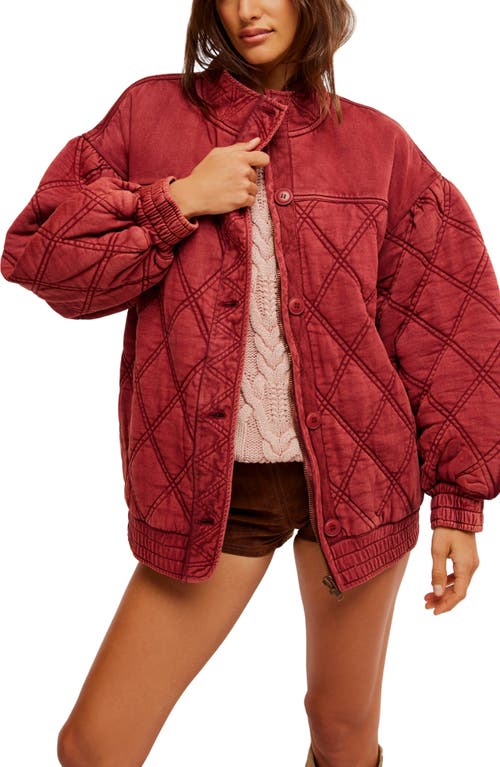 FREE PEOPLE FREE PEOPLE JUNO QUILTED COTTON JACKET 