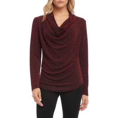 Karen Kane Cowl Neck Top, Red