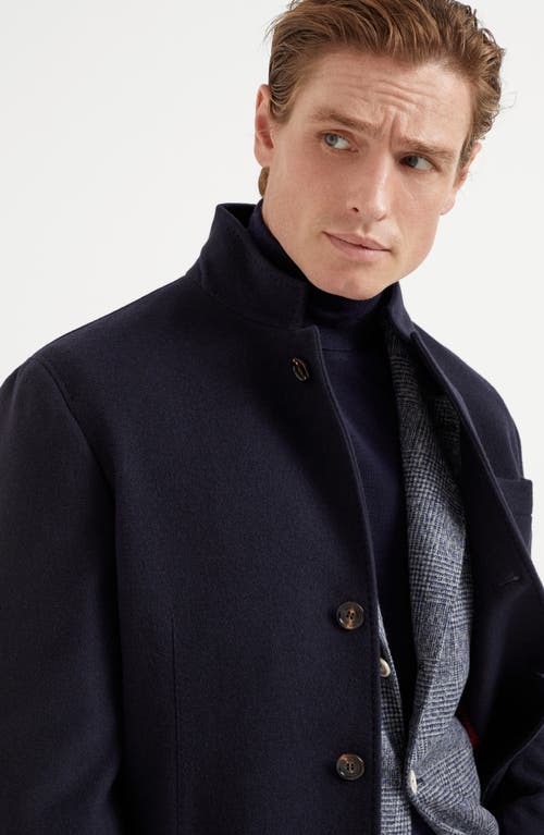 Shop Brunello Cucinelli Blazer-style Outerwear In Navy Blue