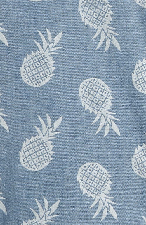 Shop Tucker + Tate Kids' Pineapple Print Camp Shirt In Blue Wash Pineapple Toss