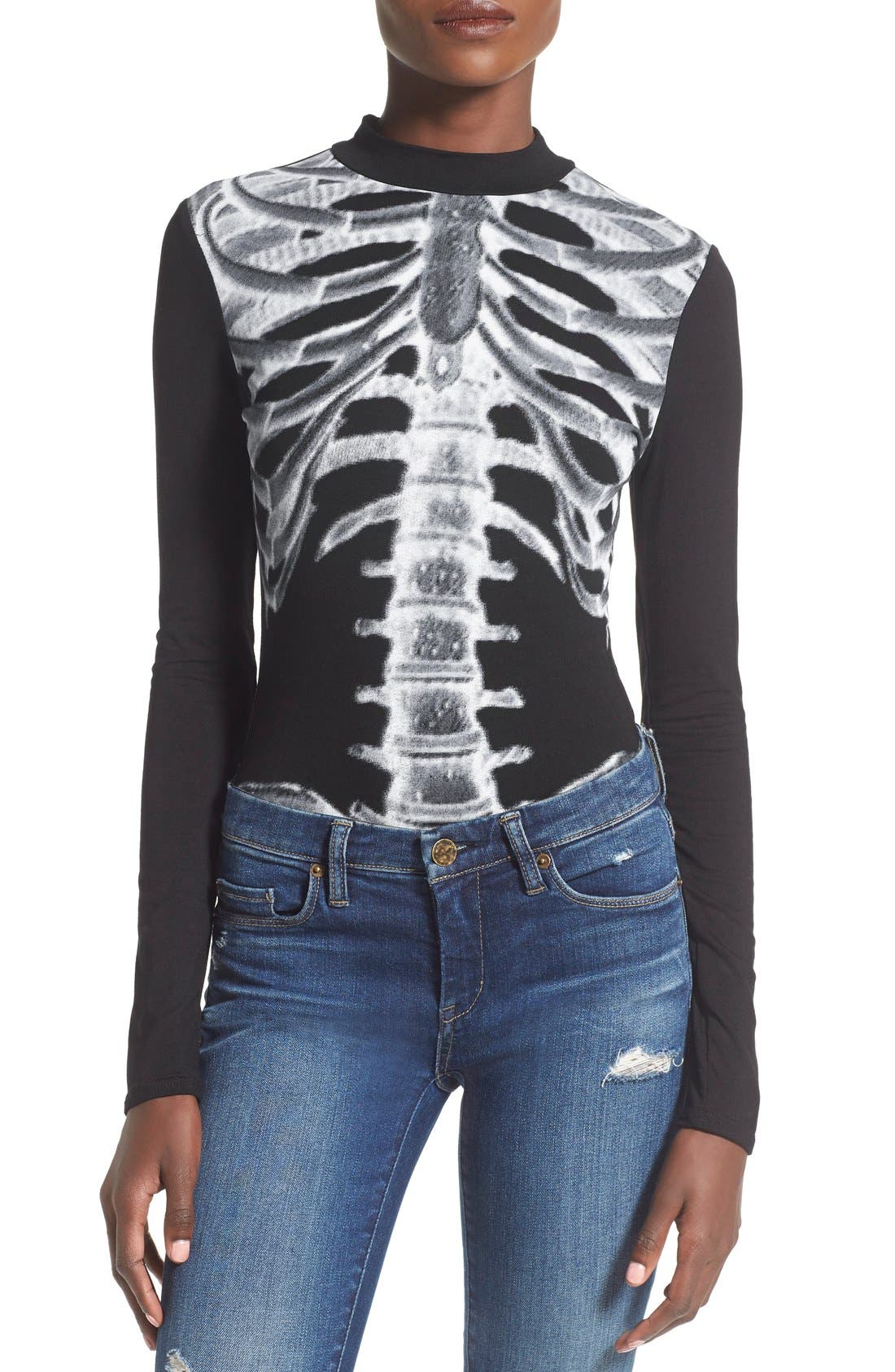 missguided skeleton jumpsuit