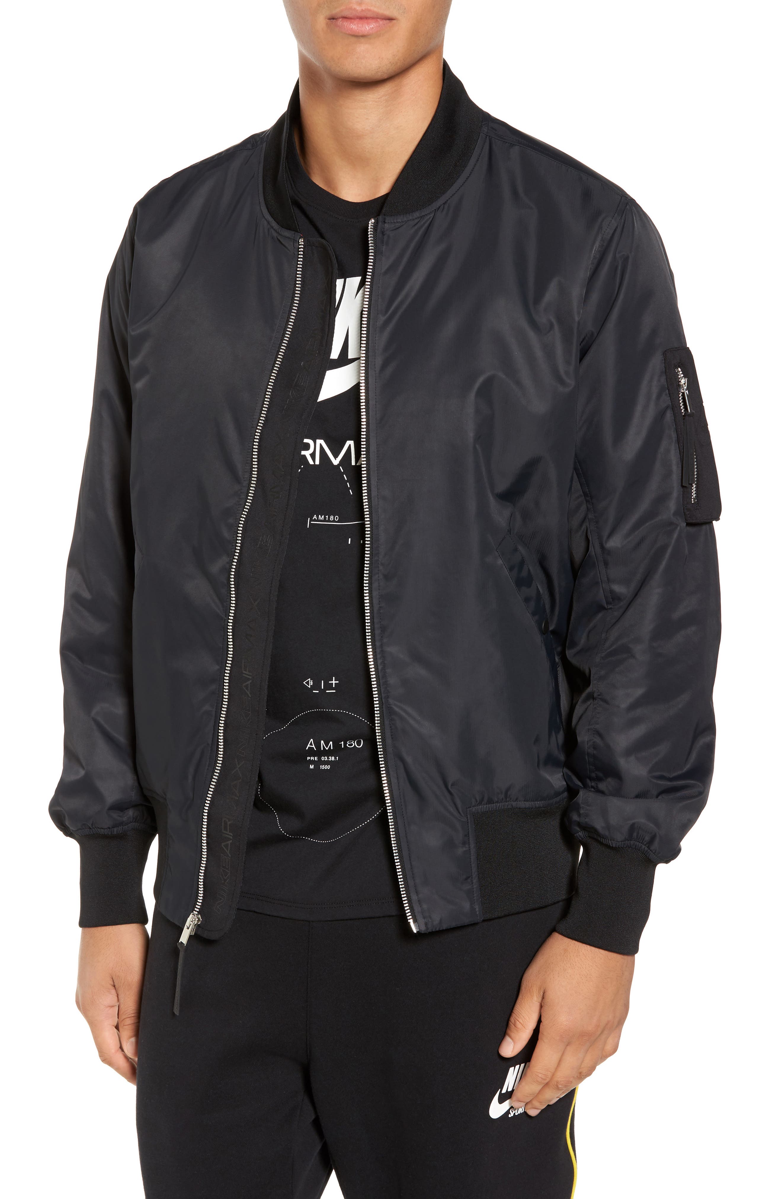 black nike air max jacket