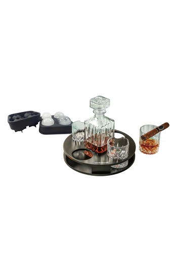 Brookstone 7-piece Hamilton Deluxe Whiskey Gift Set In Clear