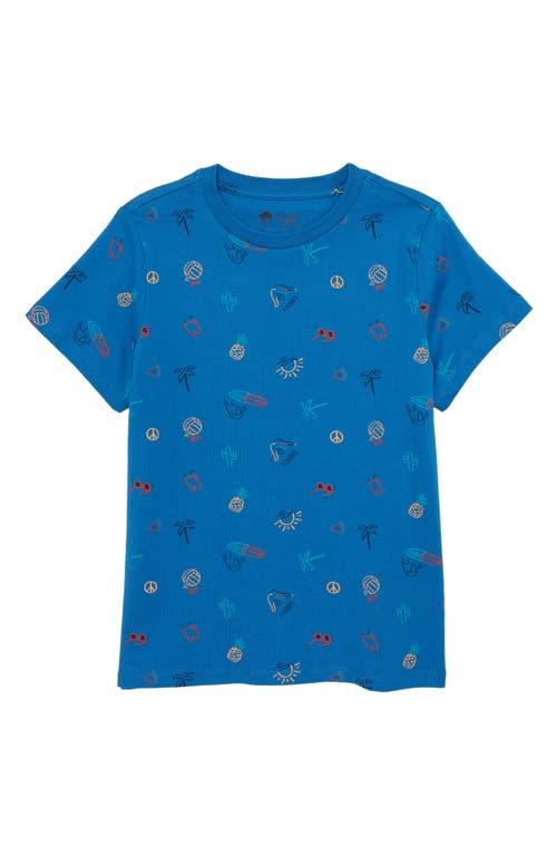 Tucker + Tate Kids' Allover Print T-Shirt in Blue Vallarta Summer Sketches