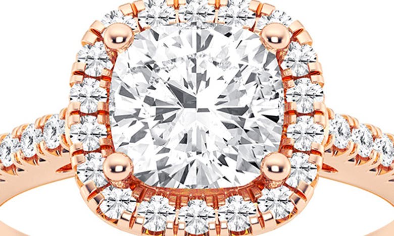 Shop Badgley Mischka Collection Cushion Cut Lab Created Diamond Halo Ring In Pink