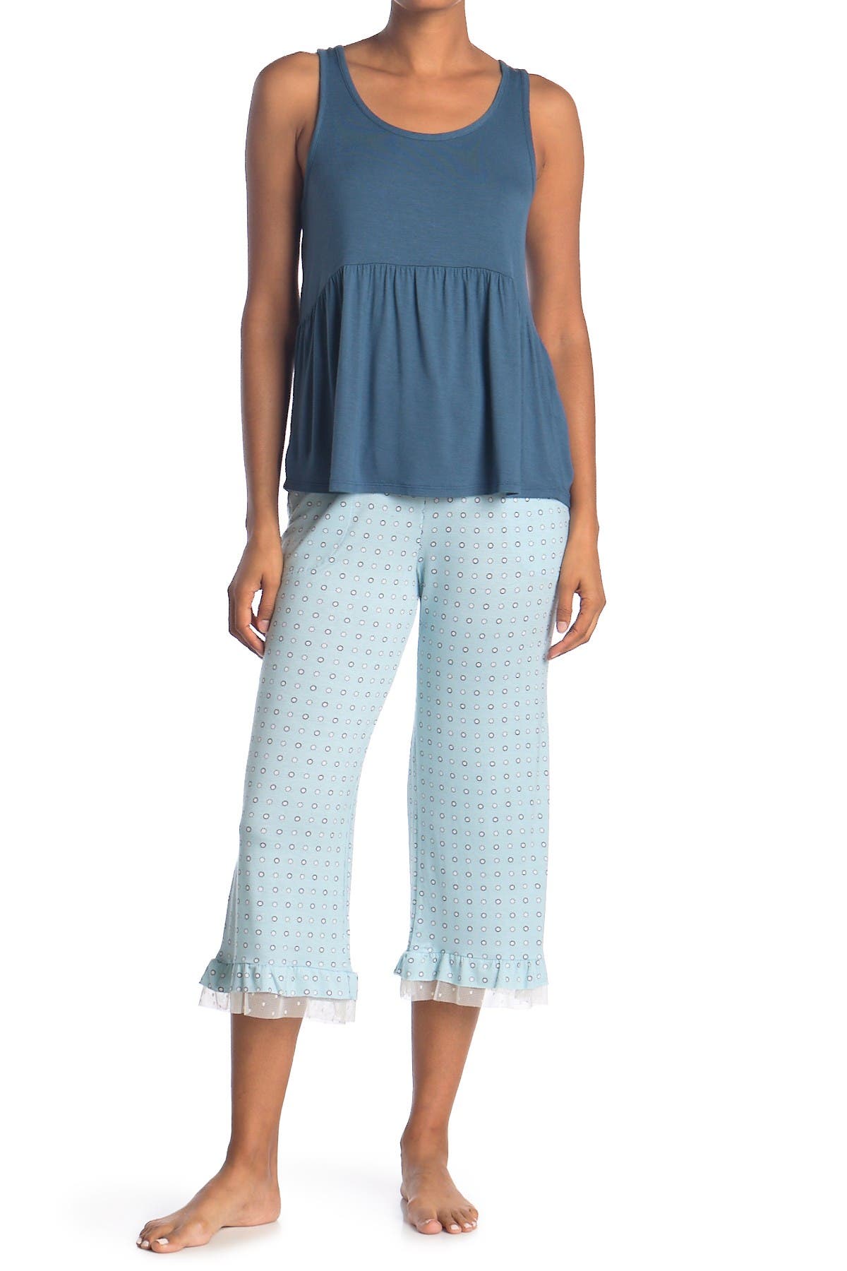Kensie Ruffled Capri Pajama Pants Nordstrom Rack