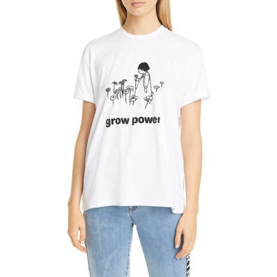 Stella Mccartney Grow Power Graphic Cotton Tee, 8 IT - White