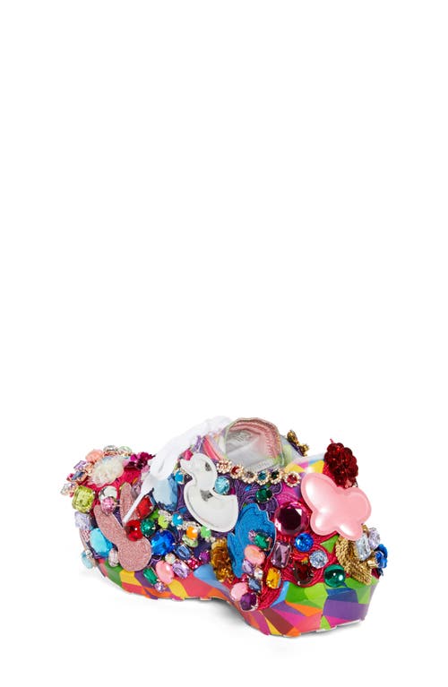 Comme Des Garçons X Salomon Glass Crystal Embellished Sneakers In Pink Multi