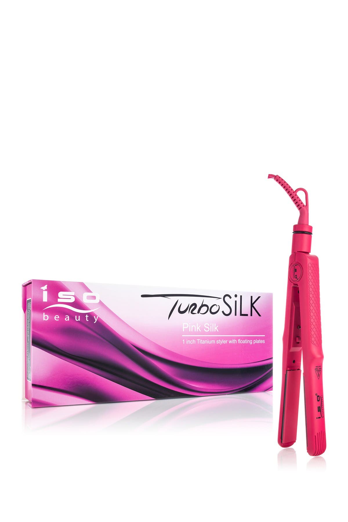Iso Beauty Turbo Silk Titanium Straightener With Curved Plates In Hot Pink