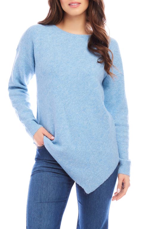 Shop Karen Kane Asymmetric Hem Sweater In Sky