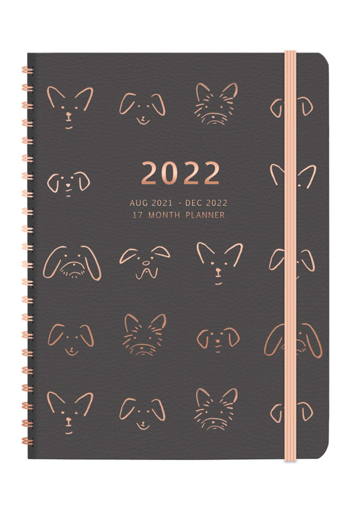 Fringe Studio Mudcloth Dogs 2021 Planner In Gray
