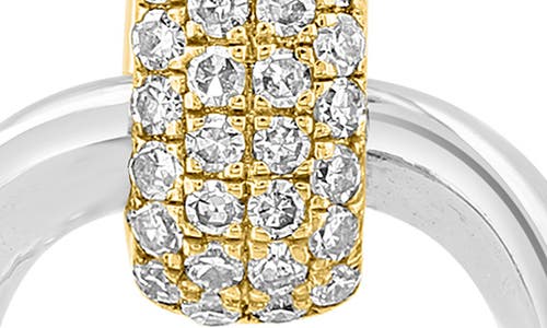 Effy Two-tone Pavé Diamond Oval Pendant Necklace In Silver Multi