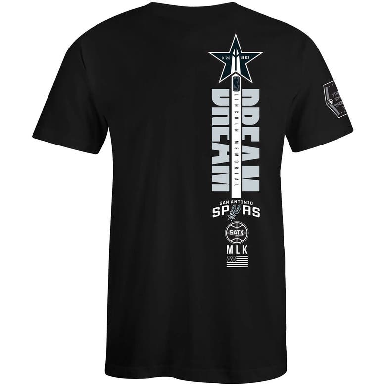 Shop Fisll Unisex  X Black History Collection  Black San Antonio Spurs T-shirt