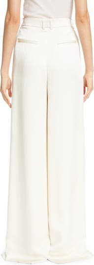 SATIN CREPE WIDE-LEG PANTS