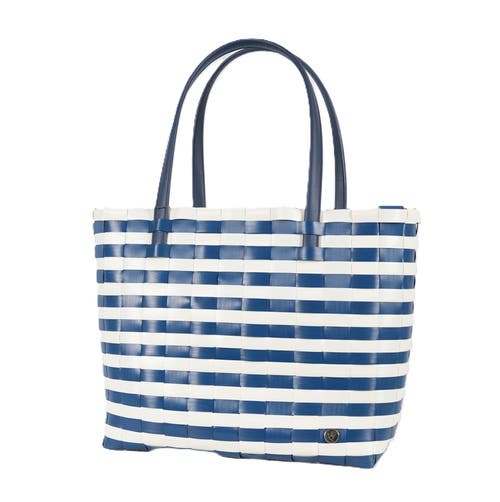 Shop Handed By Sunny Bay Recycled Plastic Weekender Bag In Ocean Blue/pearl White